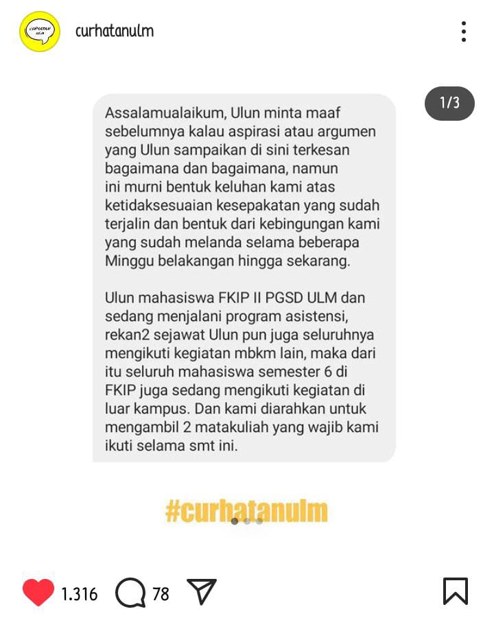 Mahasiswa Kecewa, Kuliah dan MBKM Tak Sesuai Kesepakatan