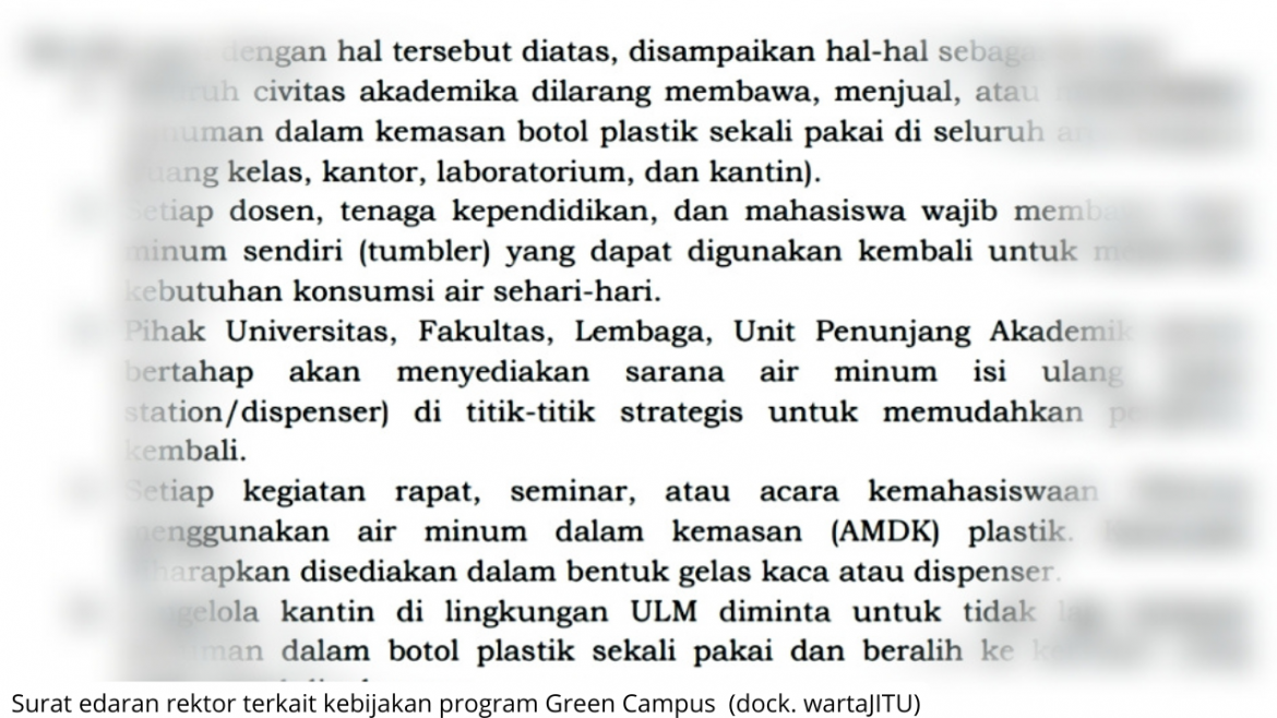 ULM Larang Plastik Sekali Pakai, FKIP Bentuk Tim Green Campus